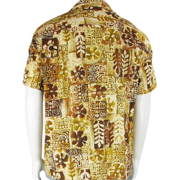 70s Vintage Hawaiian Rockabilly Tiki Shirt - Picture 2 of 5